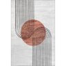 nuLOOM Martine Abstract Sun Machine Washable Dusty White 9 ft. x 12 ft. Modern Area Rug