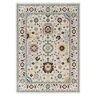 Everwash Treasure Lina Ivory/Red 6 ft. x 9 ft. Medallion Machine Washable Area Rug