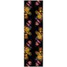 SAFAVIEH Fiesta Shag Black/Yellow 2 ft. x 8 ft. Floral Runner Rug