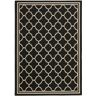 SAFAVIEH Courtyard Black/Beige 5 ft. x 8 ft. Geometric Indoor/Outdoor Patio  Area Rug