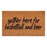 Calloway Mills Gather here for Basketball and beer Doormat, 24" x 48"