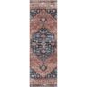 nuLOOM Medallion Bordered Machine Washable Rust 2 ft. 6 in. x 10 ft. Runner Rug Area Rug