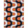 Linon Home Decor Jupiter Orange and Pink 5 ft. x 7 ft. Washable Polyester Indoor/Outdoor Area Rug