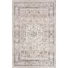 nuLOOM Davi Faded Spill-Proof Machine Washable Taupe 6 ft. x 6 ft. Round Rug