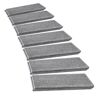 Pure Bullnose Indoor Tape Free Non-Slip Gray 9.5 in. x 30 in. x 1.2 in. Polypropylene Carpet Stair Tread Cover (Set of 14)