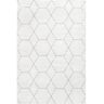 nuLOOM Veronica Beige 5 ft. x 8 ft. Geometric Honeycomb Indoor Area Rug