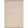 nuLOOM Geometric Trellis Jute Fringe Ivory 4 ft. x 6 ft. Farmhouse Area Rug