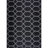Miami Black Gray 6 ft. x 9 ft. Reversible Recycled Plastic Indoor/Outdoor Area Rug