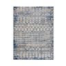Madison Park Reese Blue/Cream 5 ft. x 7 ft. Moroccan Global Woven Area Rug