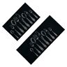 Chic Cutlery Black and Gray 20 in. x 48 in. and 20 in. x 32 in. Polyamide Set of 2 Kitchen Mats
