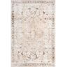 nuLOOM Diane Vintage Medallion Machine Washable Beige 4 ft. x 6 ft. Traditional Area Rug