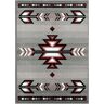 Home Dynamix Premium Sagrada Grey/Red 8 ft. x 10 ft. Southwestern Geometric Area Rug