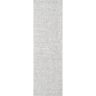 London Gray/Ivory 3 ft. x 8 ft. Solid Wool Runner Rug