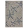 LR Home Camila Constellation Gray/Navy Blue 7 ft. 9 in. x 9 ft. 5 in. Coastal Starfish Rectangle Indoor/Outdoor Area Rug