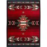 Home Dynamix Premium Sagrada Black/Red 4 ft. x 5 ft. Geometric Area Rug