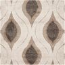 SAFAVIEH Florida Shag Cream/Smoke 4 ft. x 4 ft. Square Geometric Area Rug