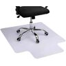 Mind Reader Clear 35.5 in. W x 47.5 in. L PVC Office Chair Mat for Carpet Under Desk Floor Protector