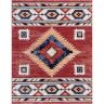 Well Woven Tulsa Lea Traditional Southwestern Geometric Crimson/ Red 3 ft. 11 in. x 5 ft. 3 in. Area Rug