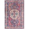 57 GRAND BY NICOLE CURTIS 57 Grand Machine Washable Red/Navy 5 ft. x 7 ft. Bordered Transitional Area Rug