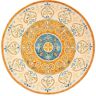 SAFAVIEH Novelty Rust/Ivory 8 ft. x 8 ft. Border Round Area Rug