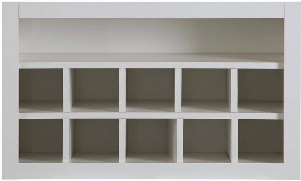 Hampton Bay Cambridge White Shaker Assembled Flex Wall Cabinet with Shelves and Dividers (30 in. W x 12.5 in. D x 18 in. H)