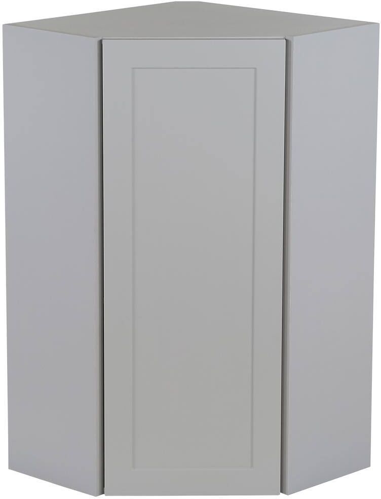 Hampton Bay Cambridge Gray Shaker Assembled Corner Cabinet (24 in. W x 24.5 in. D x 42 in. H)