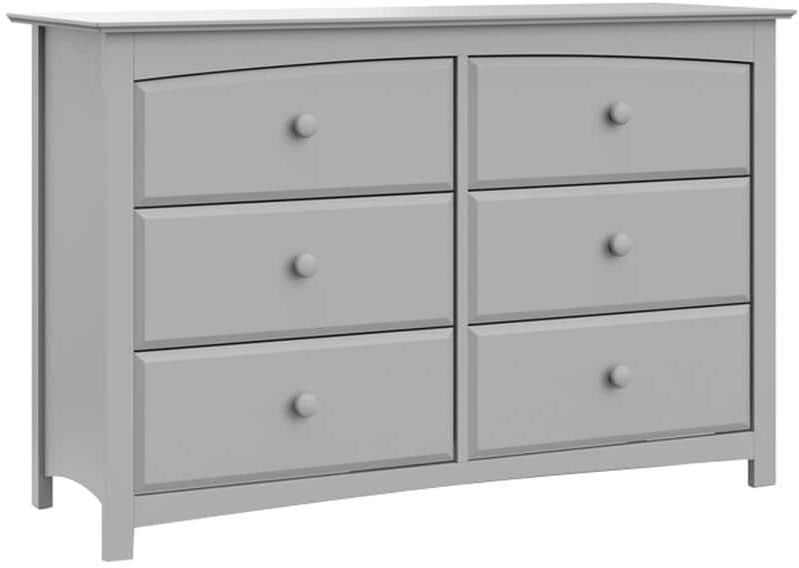 Storkcraft Kenton 6-Drawer Pebble Gray Dresser (32.4 H X 50 X 17.99)