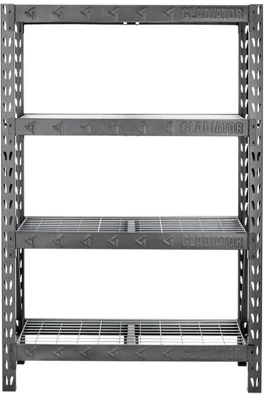 Gladiator 4-Tier Welded Steel Garage Storage Shelving Unit (48 in. W x 72 in. H x 18 in. D)