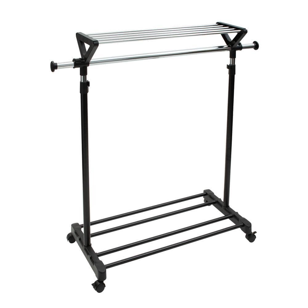 ORGANIZE IT ALL Black Metal Clothes Rack 17 in. W x 70 in. H