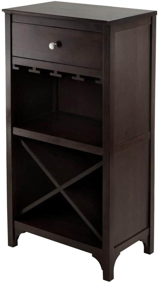 Winsome Wood Espresso Bar Cabinet