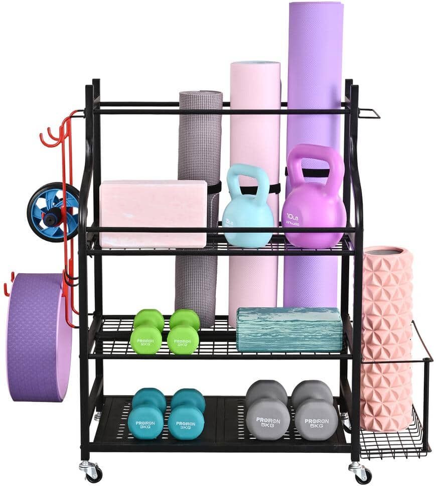 LTMATE 3- Tier Yoga Mat Home Gym Storage Rack