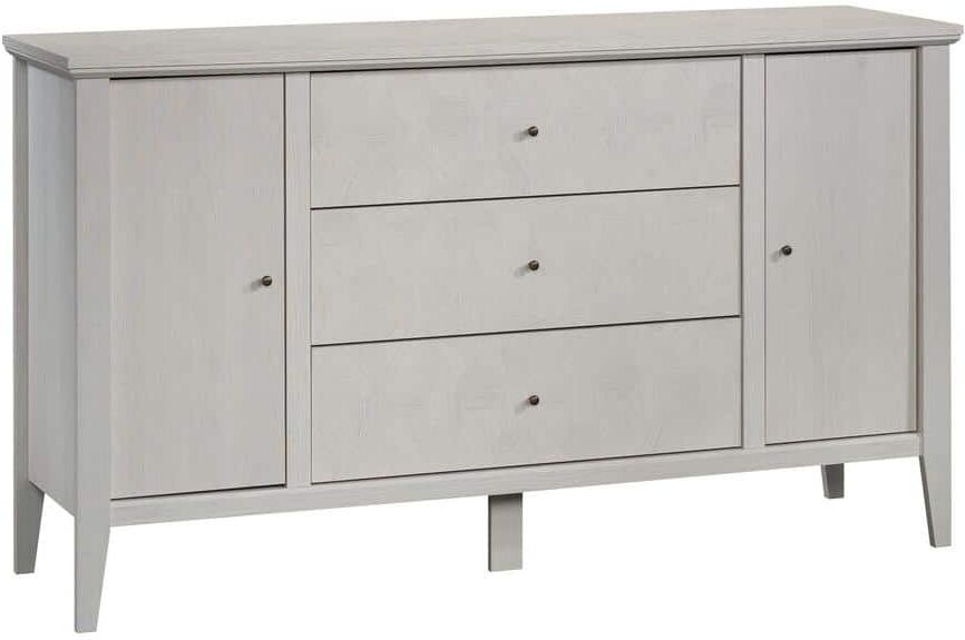 SAUDER Larkin Ledge Glacier Oak 3-Drawer Dresser with Doors 33.701 in. x 59.055 in. 16.654 in.