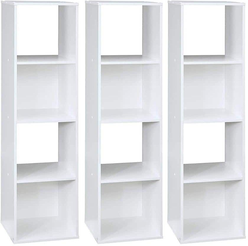 ClosetMaid Home Stackable 4-Cube Cubicals Organizer Storage, White (3-Pack)