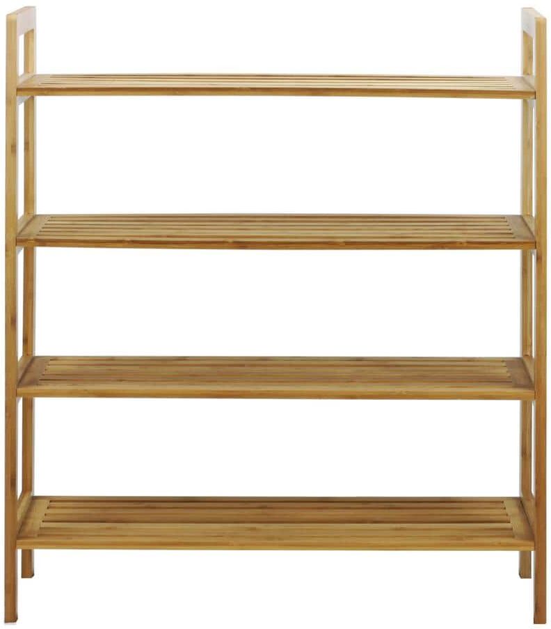 Oceanstar 31.35 in. H 16-Pair 4-Tier Wood Bamboo Shoe Rack