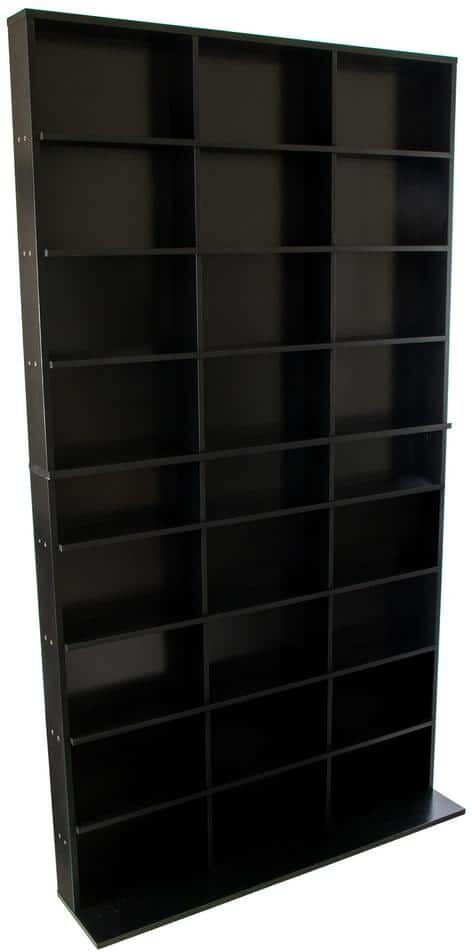 Atlantic Elite Media Storage Cabinet New/Improved Large 837CD's/531DVD's/630 Blu-ray, Black