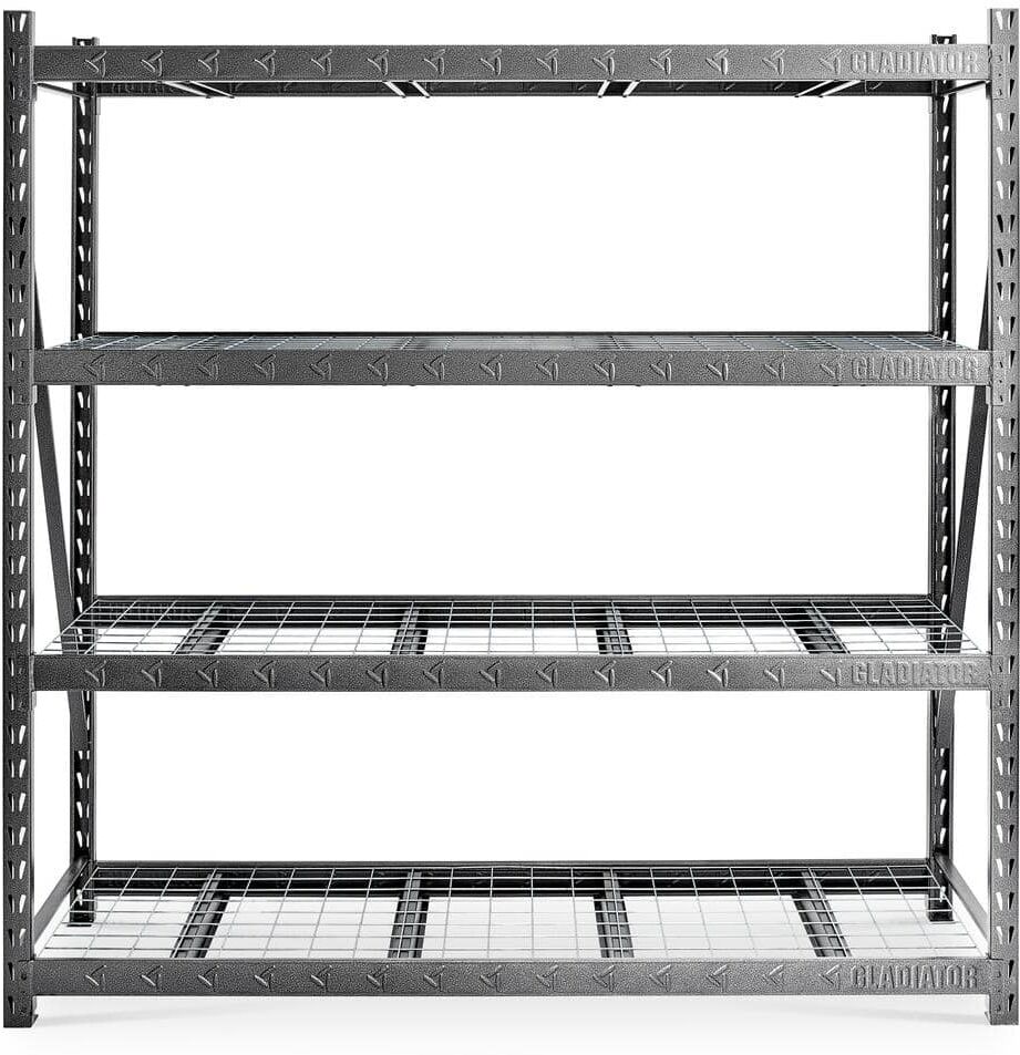 Gladiator 4-Tier Heavy Duty Welded Steel Garage Storage Shelving Unit (90 in. W x 90 in. H x 24 in. D)