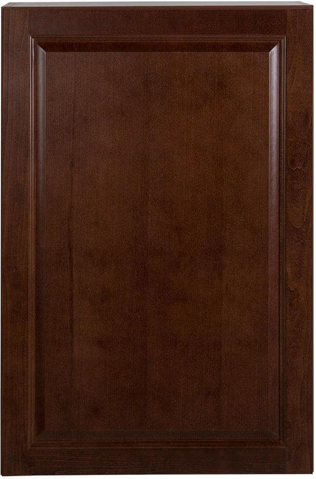 Hampton Bay Benton Assembled 24x36x12 in. Wall Cabinet in Amber