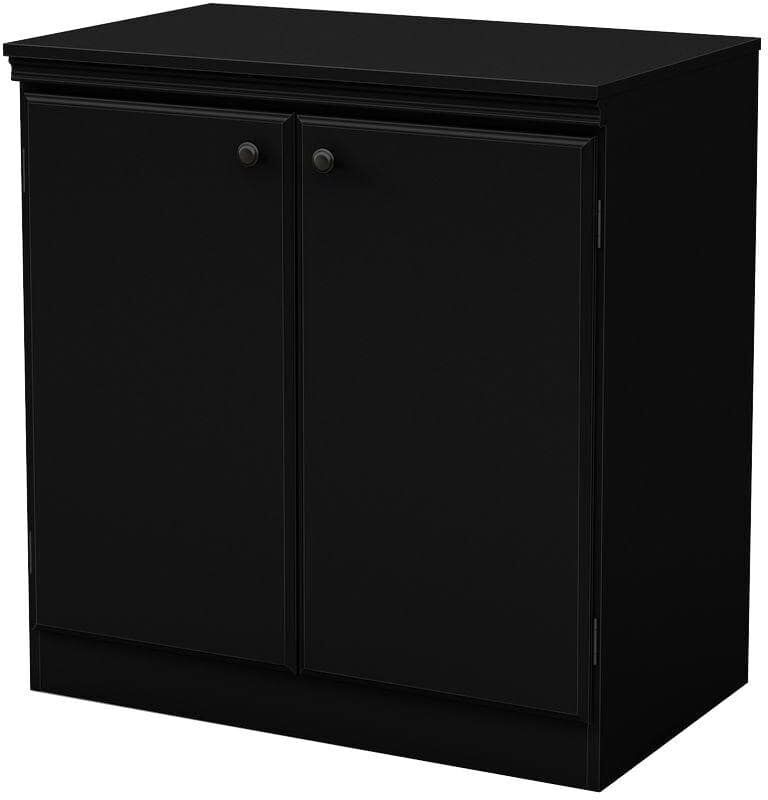 South Shore Morgan Pure Black Storage Cabinet