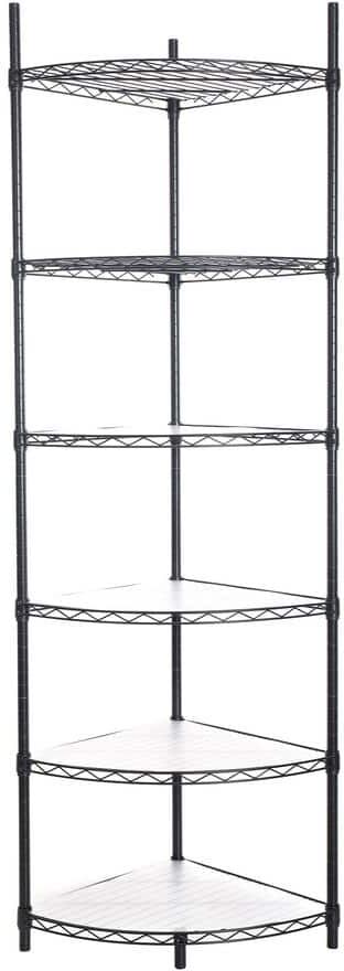 Tunearary 6-Tier Outdoor Garden Garage Storage Shelf Shelves Organizer Wire Shelving Unit Plant Stand Black