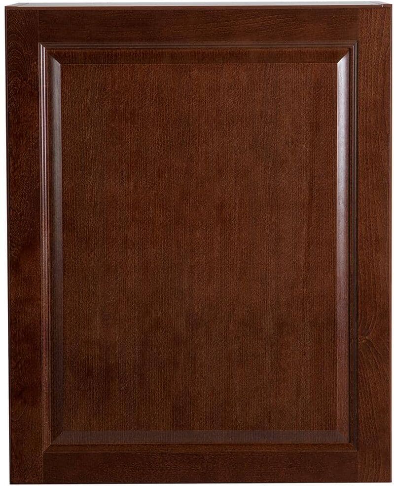 Hampton Bay Benton Assembled 24x30x12 in. Wall Cabinet in Amber