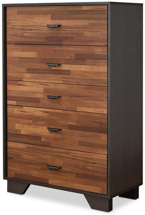 Acme Furniture Eloy 5-Drawer Walnut and Espresso Chest of Drawer (47 in. H X 32 in. W x 16 in. D)