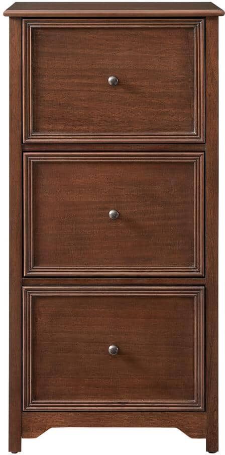 Home Decorators Collection Bradstone 3 Drawer Walnut Brown Wood File Cabinet