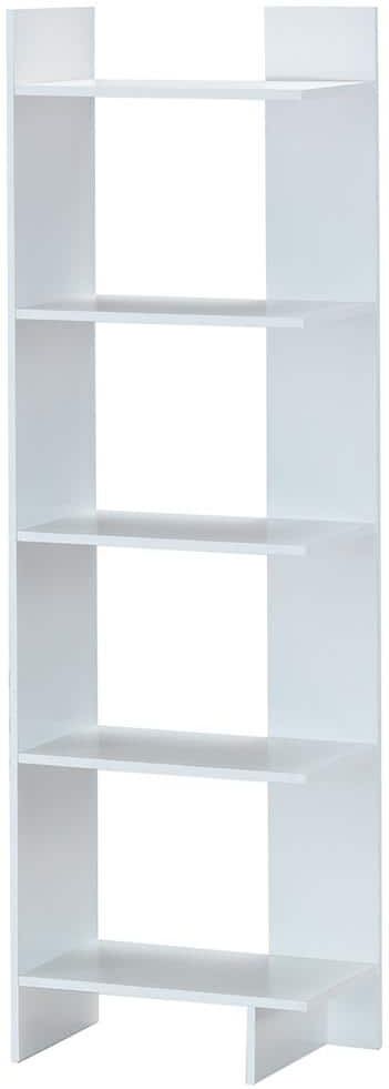 HONEY JOY 19 in. White 5-Tier Modern Bookcase Standing Storage Shelf Room Divider Display Rack