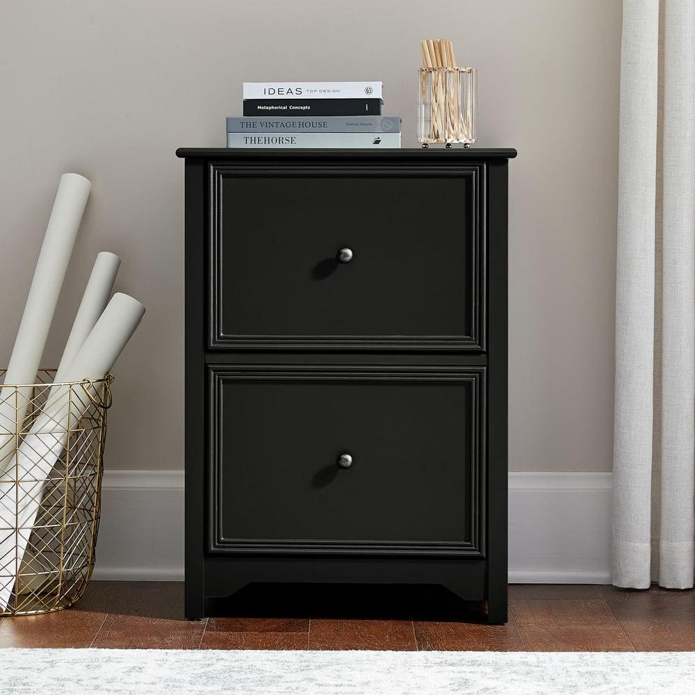 Home Decorators Collection Bradstone 2 Drawer Charcoal Black File Cabinet