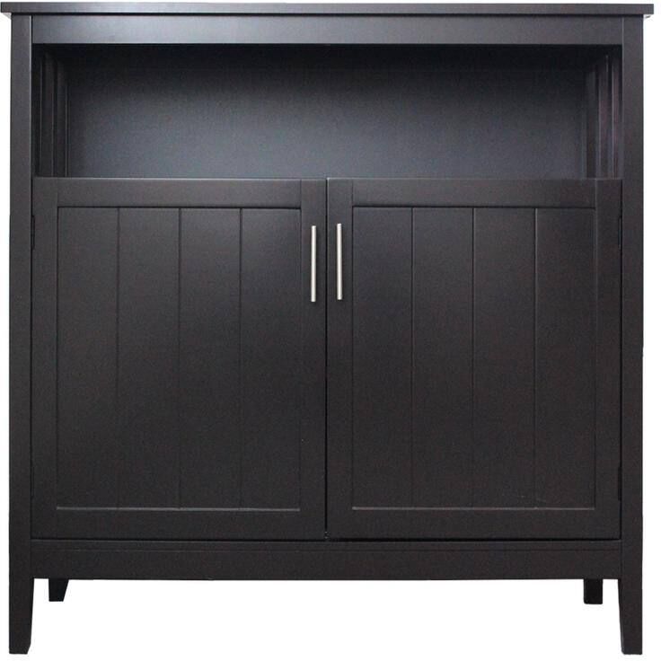 Brown Kitchen Sideboard Buffet Server Cupboard Storage Cabinet with Doors