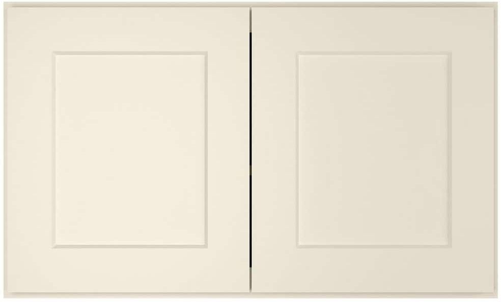 HOMEIBRO 30-in. W x 24-in. D x 18-in. H in Shaker Antique White Plywood Ready to Assemble Wall Bridge Kitchen Cabinet 2 Doors