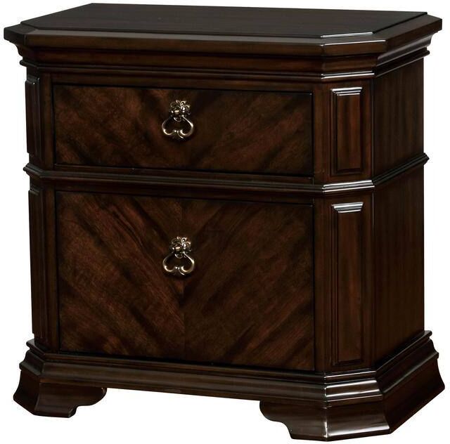 Furniture of America Cambra 2-Drawer Espresso Nightstand