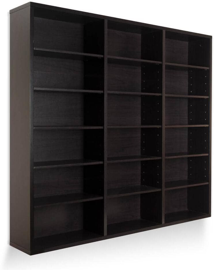 Atlantic Oskar 540 Wall Mounted Media Storage Cabinet Espresso