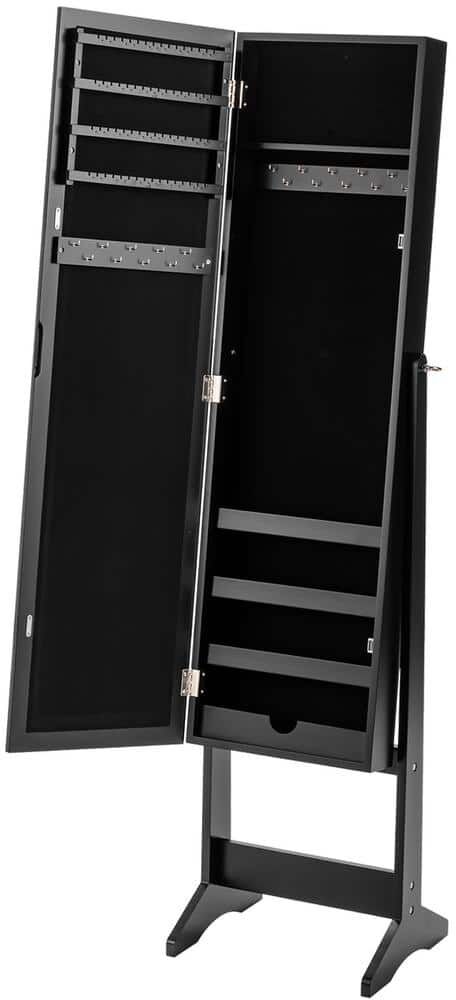 Costway Jewelry Mirrored Cabinet Armoire Organizer Storage Jewelry Box