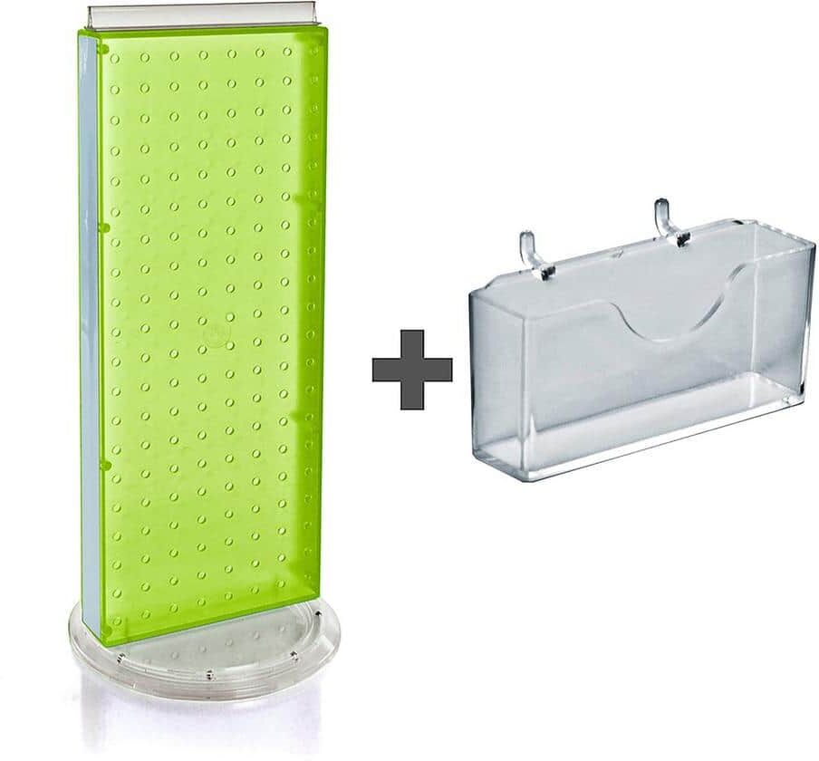 Azar Displays 21 in. H x 8 in. W Green Counter Pegboard Gift Card Holder (20-Pockets)